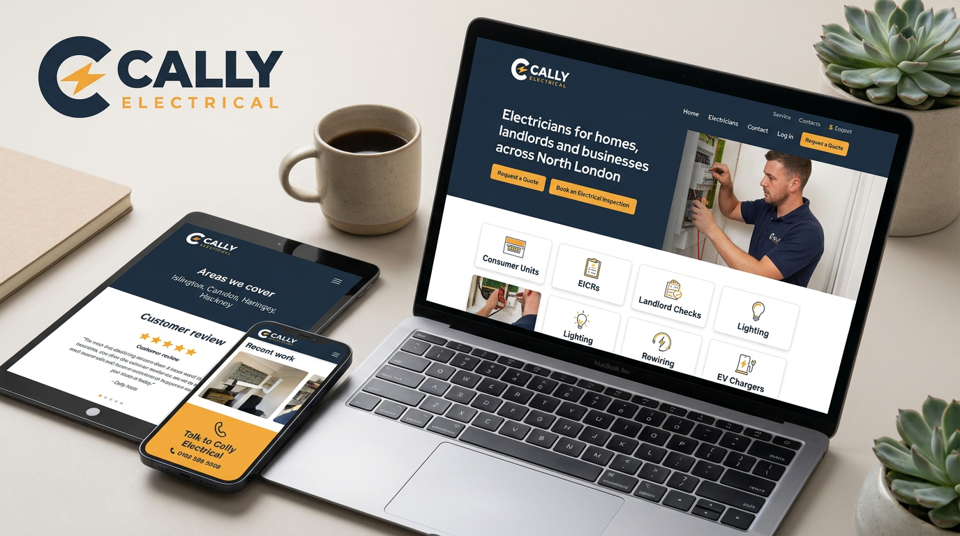Website design project for an independent business